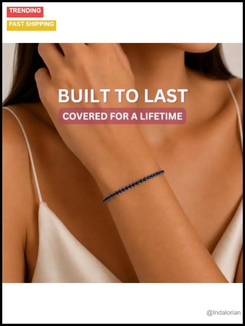 14K Gold Plated CZ Tennis Bracelet Dainty Stackable